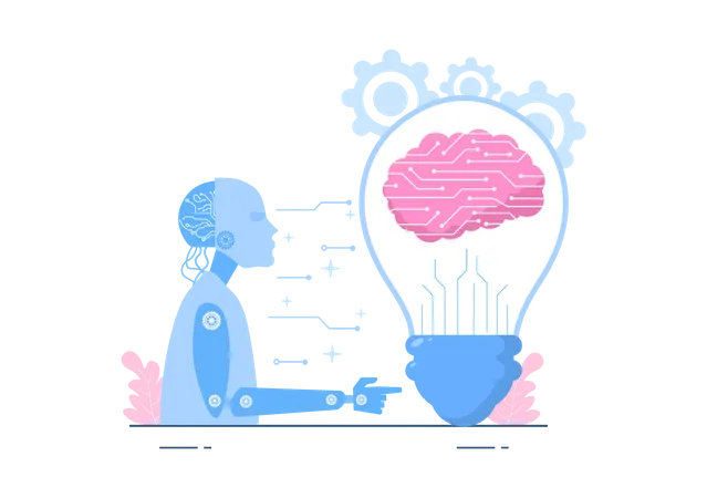 Technologie du cerveau numérique  Illustration