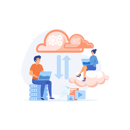 Technologie cloud  Illustration