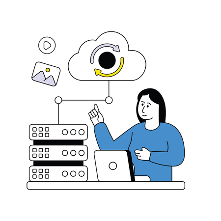 Technologie cloud  Illustration