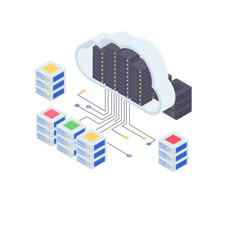 Technologie cloud  Illustration