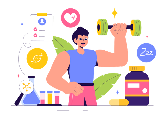 Technologie de biohacking  Illustration