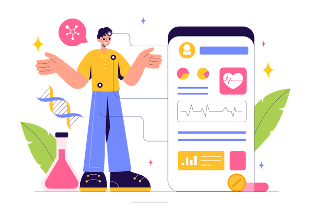 Technologie de biohacking  Illustration