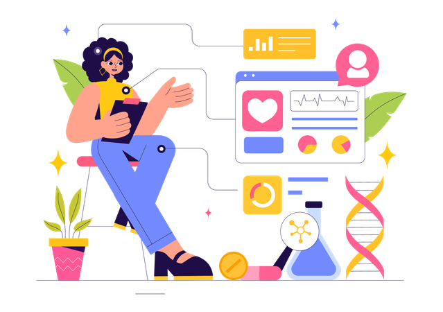 Technologie de biohacking  Illustration