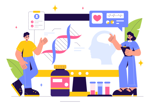 Technologie de biohacking  Illustration