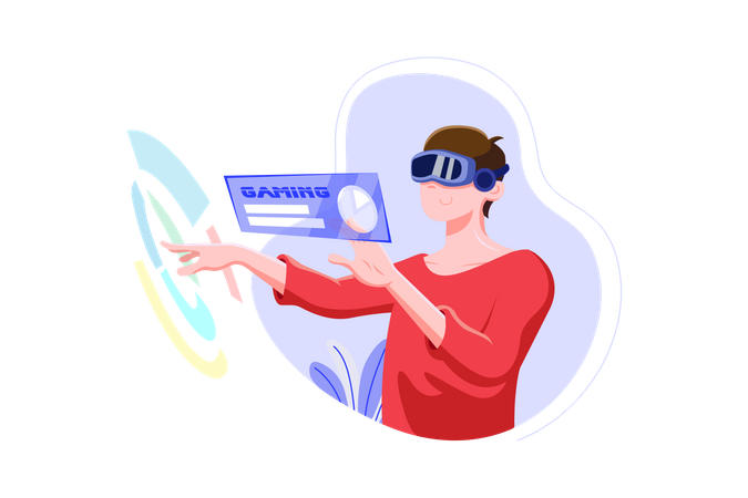 Technologie de jeu vr  Illustration