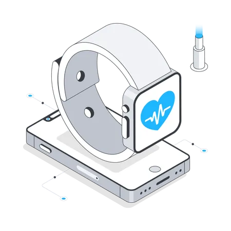 Technologie de montre intelligente  Illustration