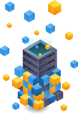 Technologie de serveur blockchain  Illustration