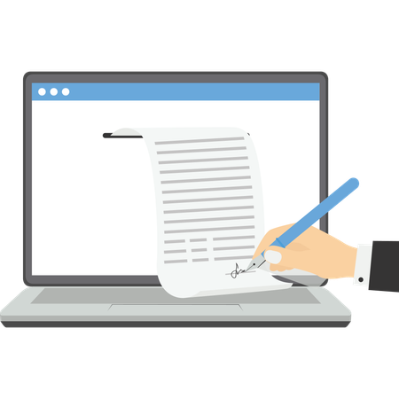 Technologie de signature électronique pour les entreprises  Illustration