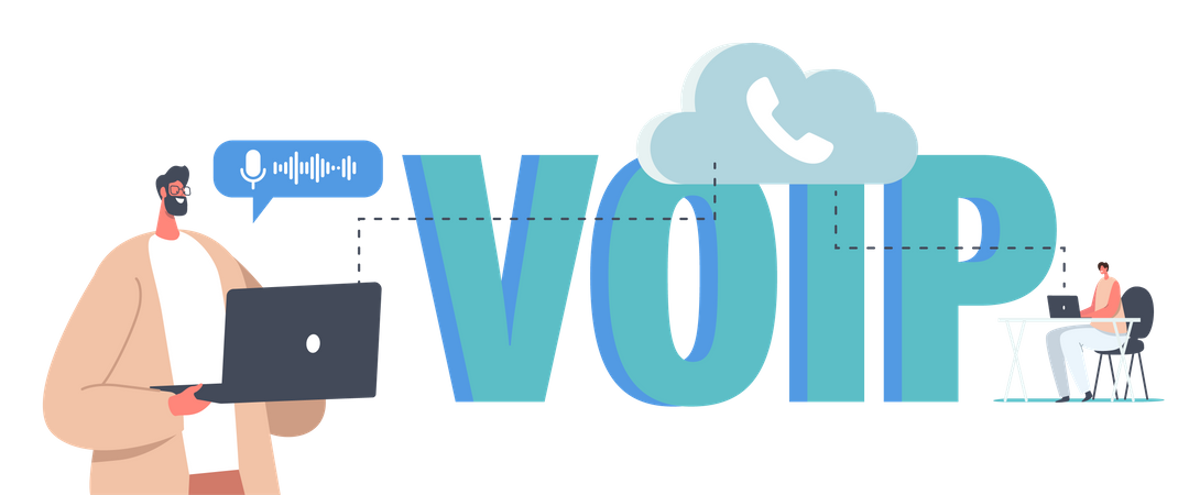 Technologie de voix sur IP  Illustration
