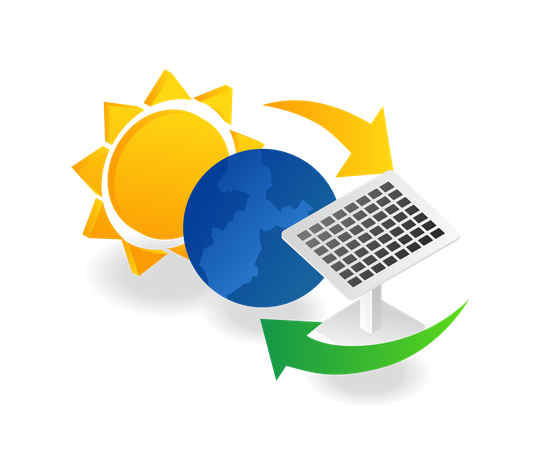 Technologie des panneaux solaires  Illustration