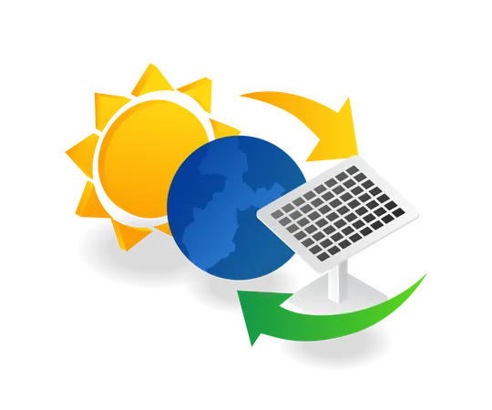 Technologie des panneaux solaires  Illustration