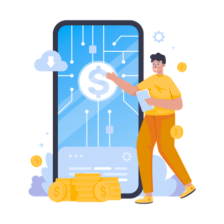 Technologie financière  Illustration