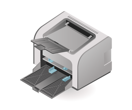 Technologie Outil d'impression laser  Illustration