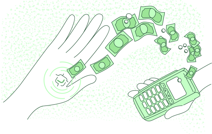 Technologie NFC  Illustration
