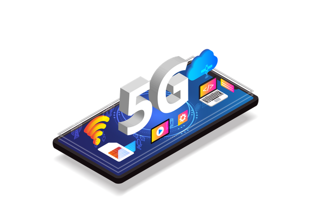 Technologie réseau 5G  Illustration