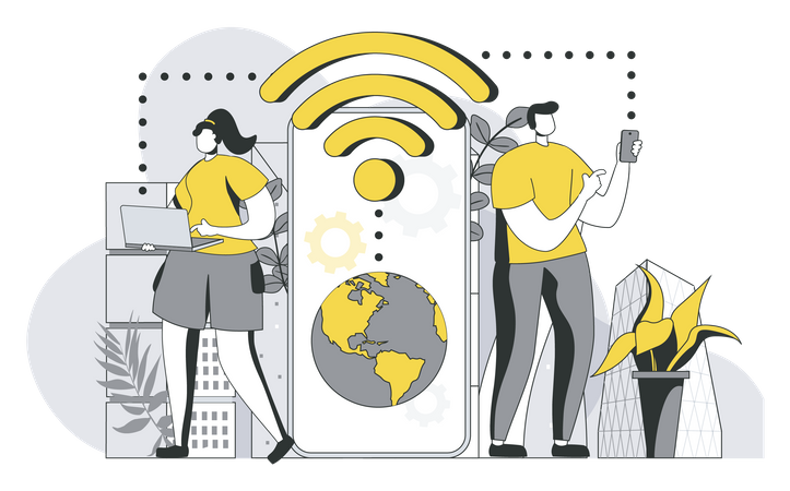 Technologie sans fil  Illustration
