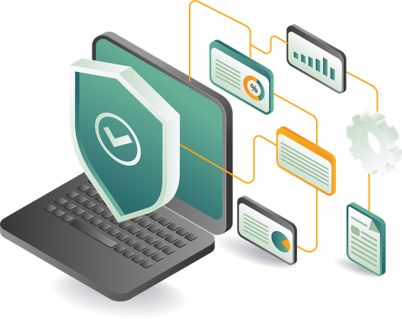 Technologiesicherheitsnetzwerkmanagement  Illustration