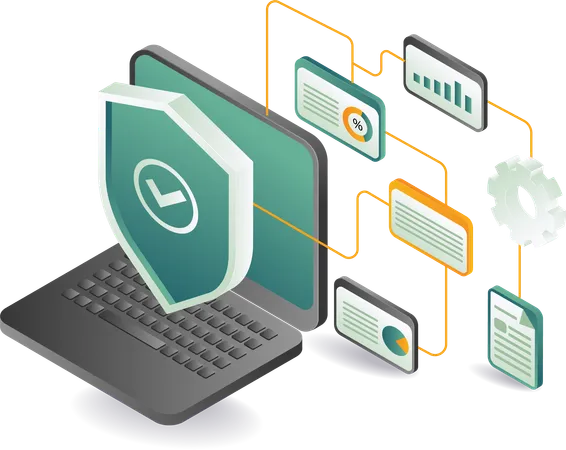 Technologiesicherheitsnetzwerkmanagement  Illustration