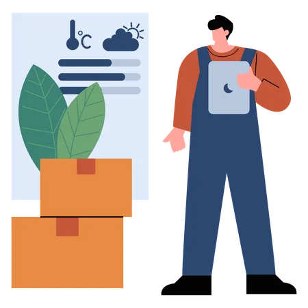 Technologie trifft Landwirtschaft  Illustration