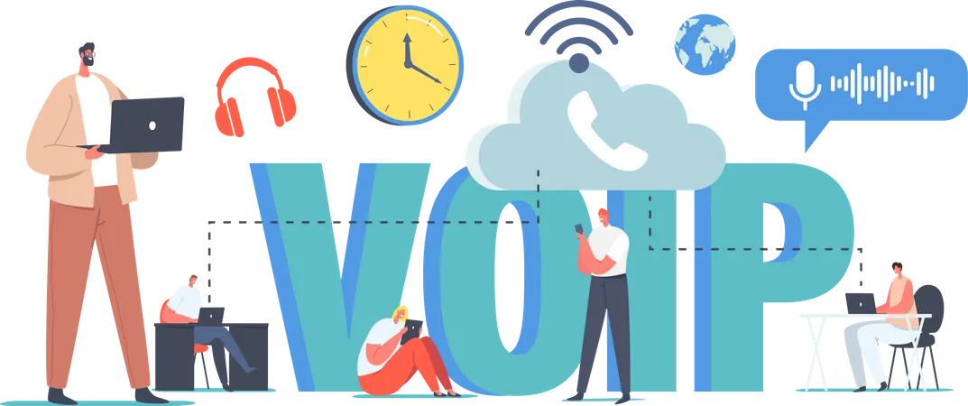 Technologie VoIP  Illustration