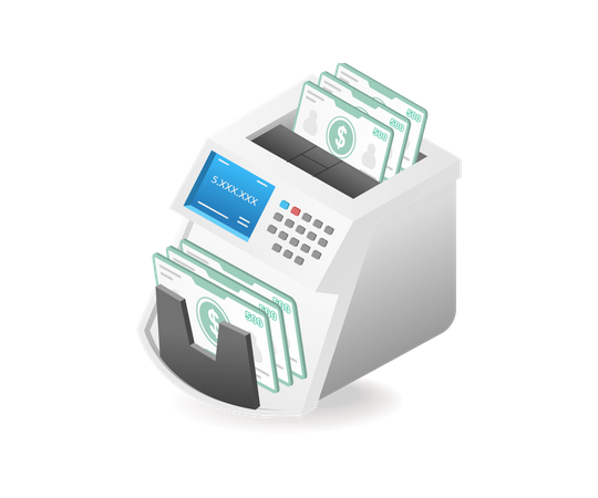 Technology Accurate money counting tool Illustration