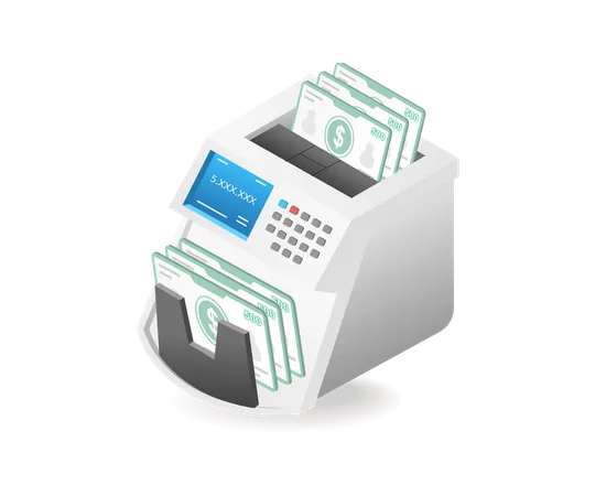 Technology Accurate money counting tool Illustration