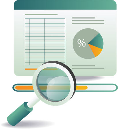 Technology analysis data screen  Illustration