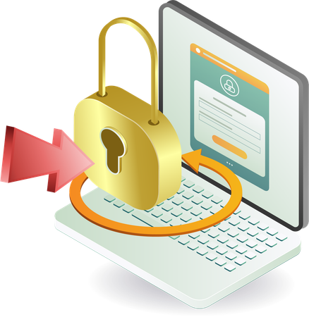 Technology computer account security key  Illustration