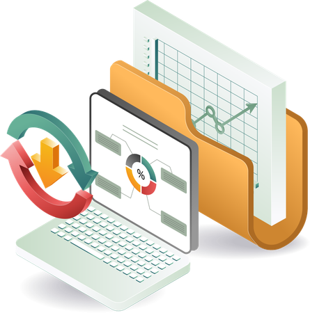 Technology data analyst management  Illustration