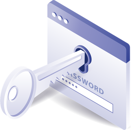 Technology data security password key  Illustration