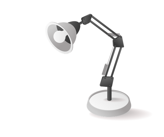 Technology Desk lamp for study and work  Illustration