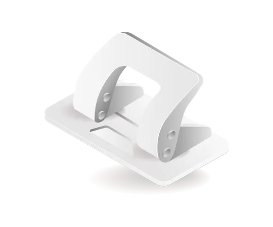 Technology hole punch tool  Illustration