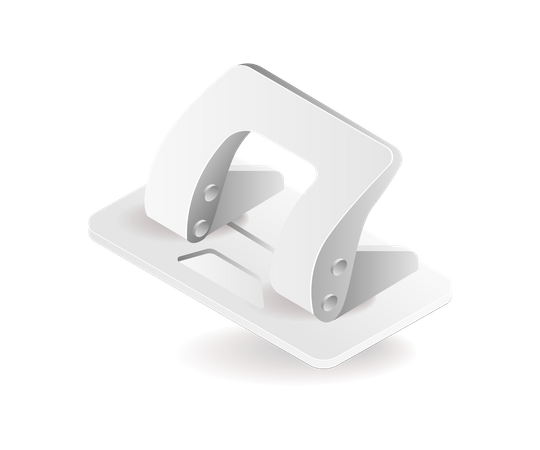 Technology hole punch tool  Illustration