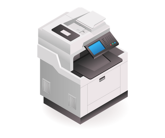 Technology Technology photocopy machine  Illustration