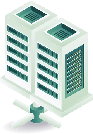 Technology server data network  Illustration