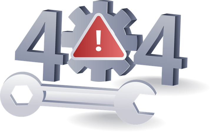 Technology system code 404 error warning  일러스트레이션