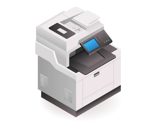 Technology Technology photocopy machine  イラスト