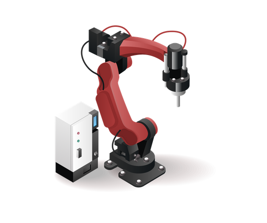 Technology Tool factory robotic arm with artificial intelligence  1 Illustration