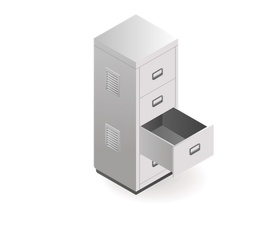 Technology Tool filling cabinet  Illustration