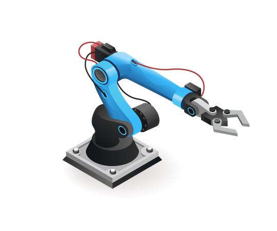 Technology Tool industrial robotic arm AI Illustration