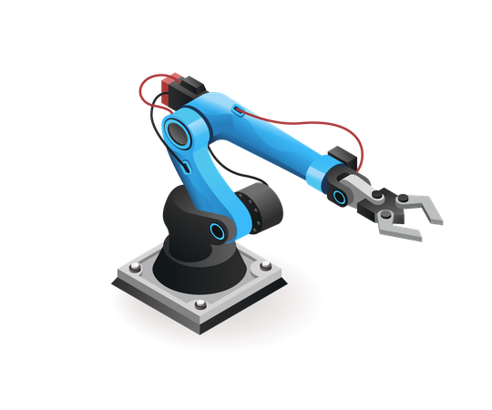 Technology Tool industrial robotic arm AI  Illustration