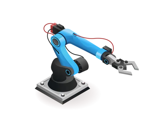 Technology Tool industrial robotic arm AI  Illustration