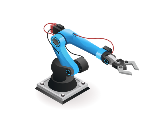 Technology Tool industrial robotic arm AI  Illustration