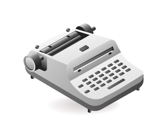 Technology Vintage typewriter  Illustration