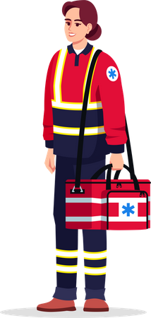 Técnico de emergência médica  Ilustração