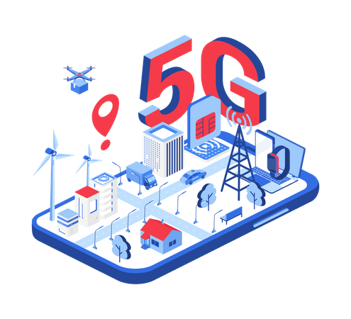 Tecnología 5g  Ilustración