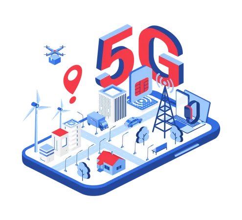 Tecnología 5g  Ilustración