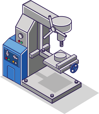 Tecnología avanzada de la industria de máquinas perforadoras CNC.  Ilustración