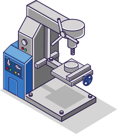 Tecnología avanzada de la industria de máquinas perforadoras CNC.  Ilustración
