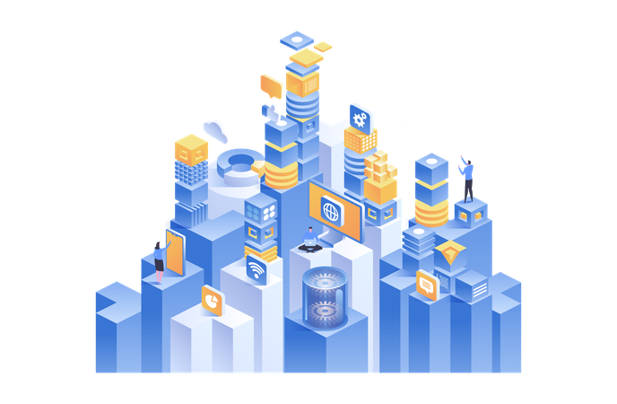 Tecnologia Blockchain  Ilustração